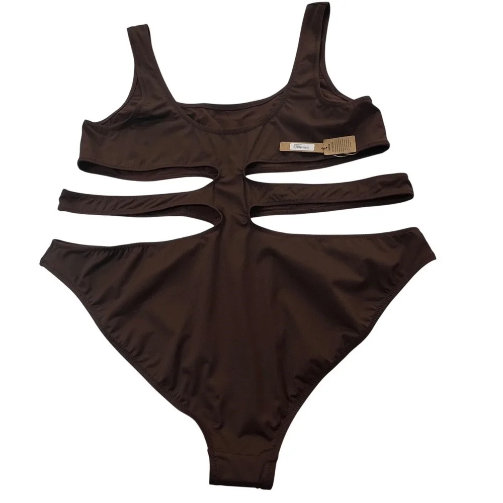 SKIMS Swim Tank Monokini Cocoa 4X‎
